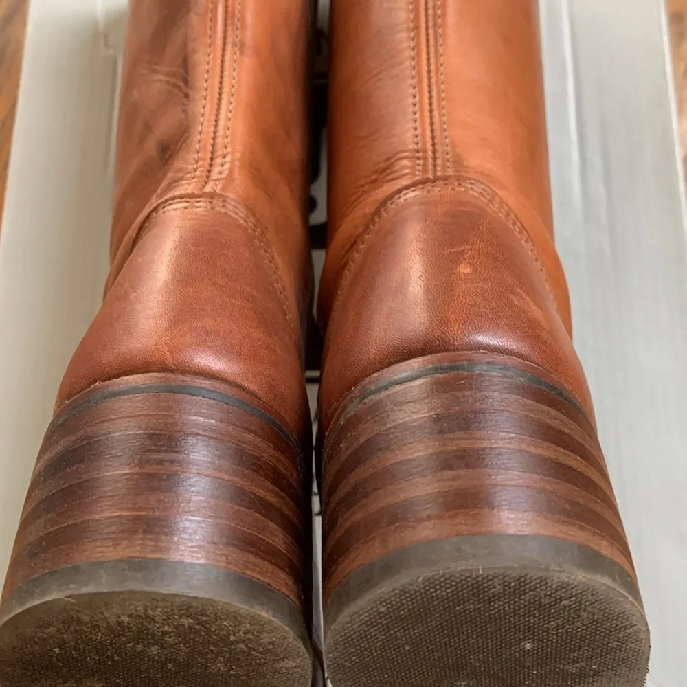 FRYE Campus Lug Lace Leather Knee-High Boots - Picture 7 of 16